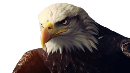 bald eagle isolated on white