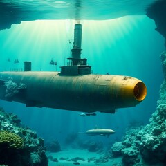 Exploring the Depths with Submarine Under the Sea