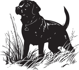 Hunting logo, hunting dog, Vector Illustration, SVG