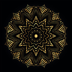 Ornamental luxury golden mandala. Islam, Arabic, Indian, turkish, pakistan, chinese, vector.  
