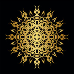 Ornamental luxury golden mandala. Islam, Arabic, Indian, turkish, pakistan, chinese, vector. 
