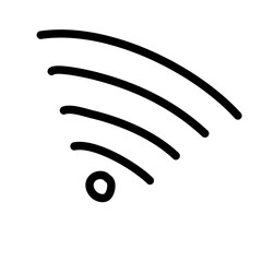 Hand Drawing Wifi , Conection Icon