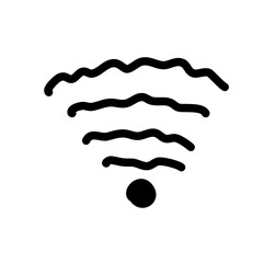 Hand Drawing Wifi , Conection Icon