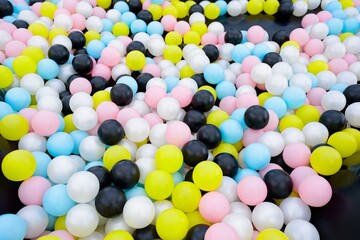 close up of colorful balloons