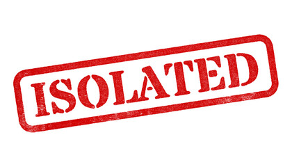 Isolated red rubber stamp isolated on transparent background with distressed texture effect