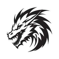 Vector illustration of dragon head logo template