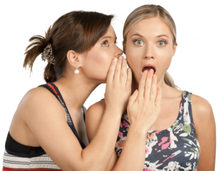 Portrait of Two Girlfriends , Sisters Gossiping