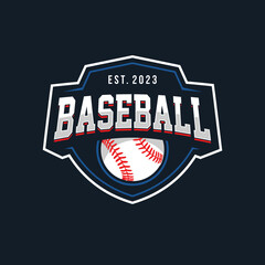 Modern professional baseball template logo design for baseball club