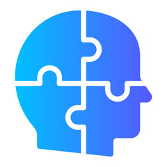 Obraz premium puzzle gradient icon