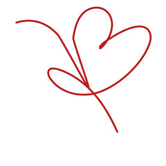 Squiggly Red Line Heart Element