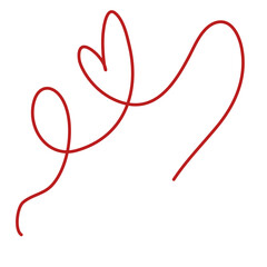 Squiggly Red Line Heart Element