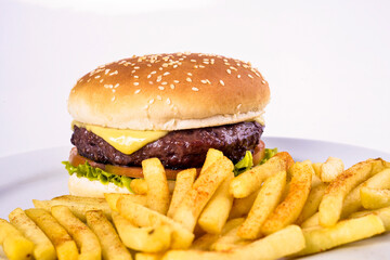 Burger hamburguesa papas 