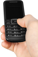 Person holding a cell phone