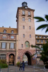 Fototapeta na wymiar Building of the Faculty of Medicine of the University of Strasbourg, Alsace, France 