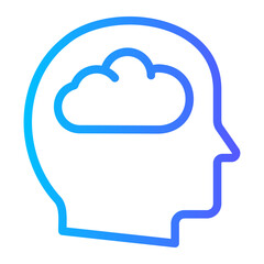 day dreaming gradient icon