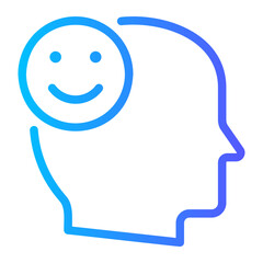 happy gradient icon