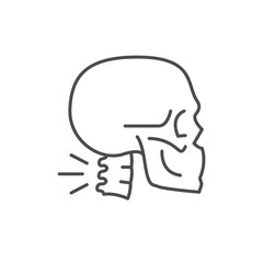 Neck pain line outline icon