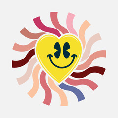 Shining and colorful smiling face emoji