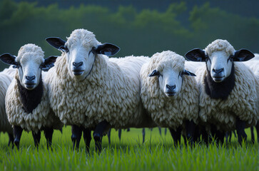 Obraz premium sheep in the field