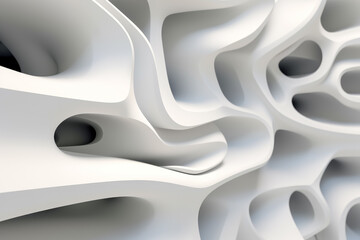 Abstract light background in white, in the style of sculptural architecture.