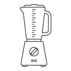 blender outline illustration on white background doodle