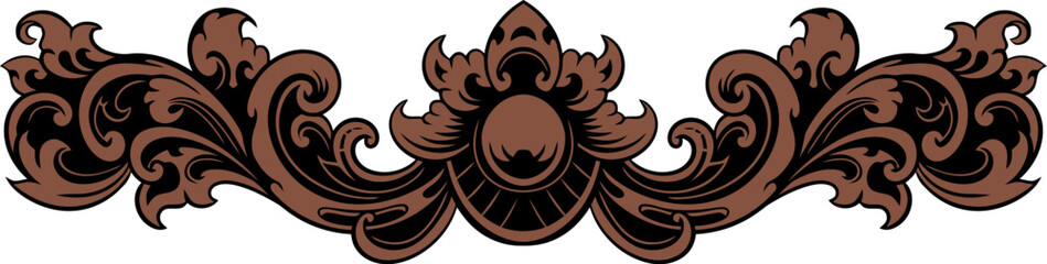 Vintage typographic decorative ornament design elements