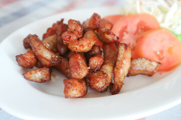 fried pork or belly of pork, pork ,deep fried pork