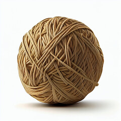 Obraz premium Large ball of twine isolated on a white background Ai generated image