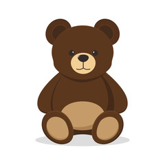Teddy bear cute cartoon isolated on a white background, good for teddy bear picnic day
