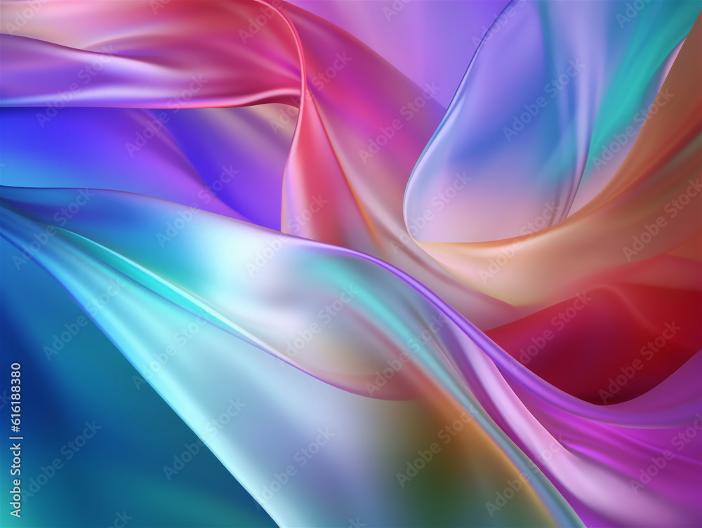 Poster abstract background with colored silk