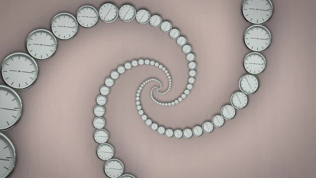 Infinity symbol made from timelapse clocks