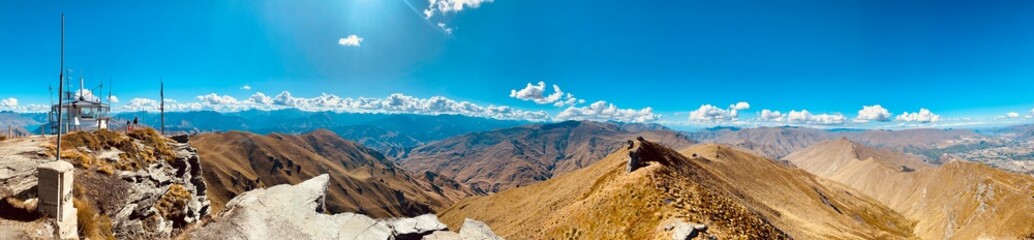 Obraz premium Coronet Peak Recreation Reserve, Queenstown, New Zealand, super panoramic