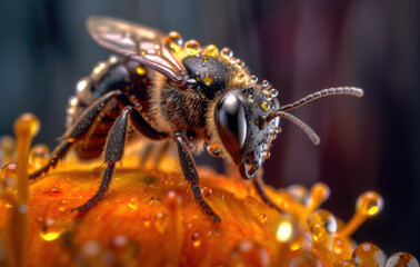 macro of a house fly created with Generative AI technology