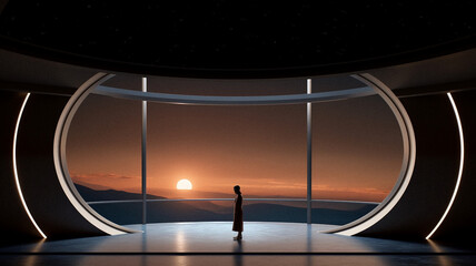 Minimalist and surreal stage designs, created with AI Generative Technology