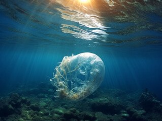 Fototapeta na wymiar contaminación mares y océanos plásticos