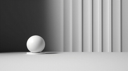Empty minimalist geometrical scenario, created with AI Generative Technology