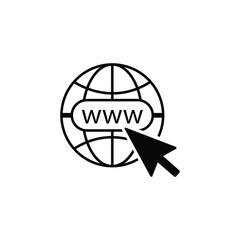 Website Icon. Vector www icon