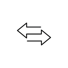 Transfer arrows outline icon. linear style sign for mobile concept and web design.