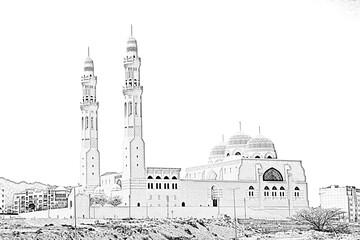 Muhammed Al Ameen Mosque at day. Muscat. Sultanate of Oman
