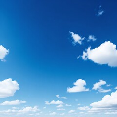 Naklejka na ściany i meble blue sky with white cloud landscape background. 