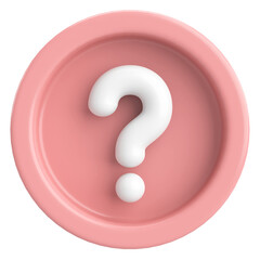 Question mark sign. 3D illustration.