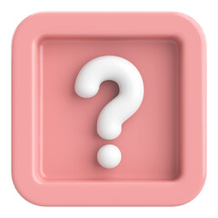 Question mark sign. 3D illustration.