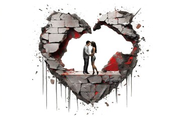 breakup concept. Generated by AI.