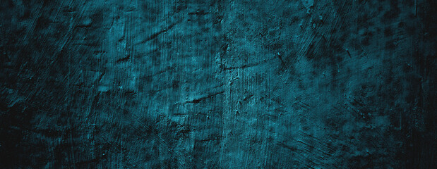 Blue wall Scary texture for background. Dark blue cracked cement poster.