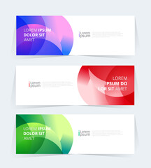 Geometric banner design with Vector presentation template.