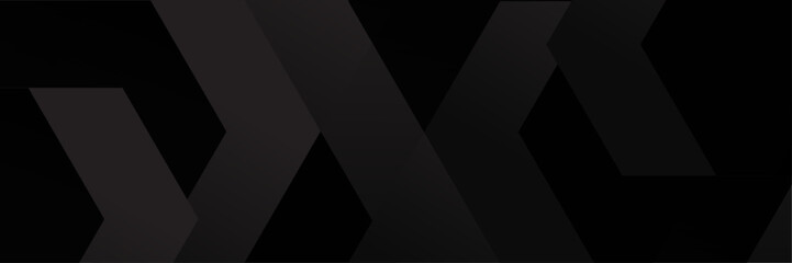 Abstract black Geometric banner design background.