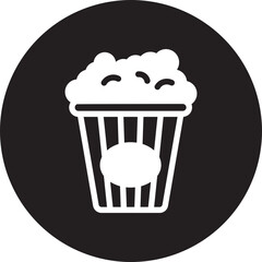 popcorn glyph icon