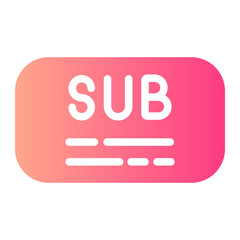 subtitles gradient icon