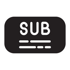 subtitles glyph icon