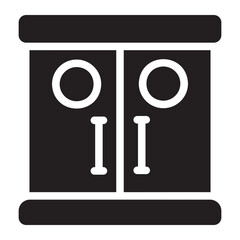 cinema doors glyph icon